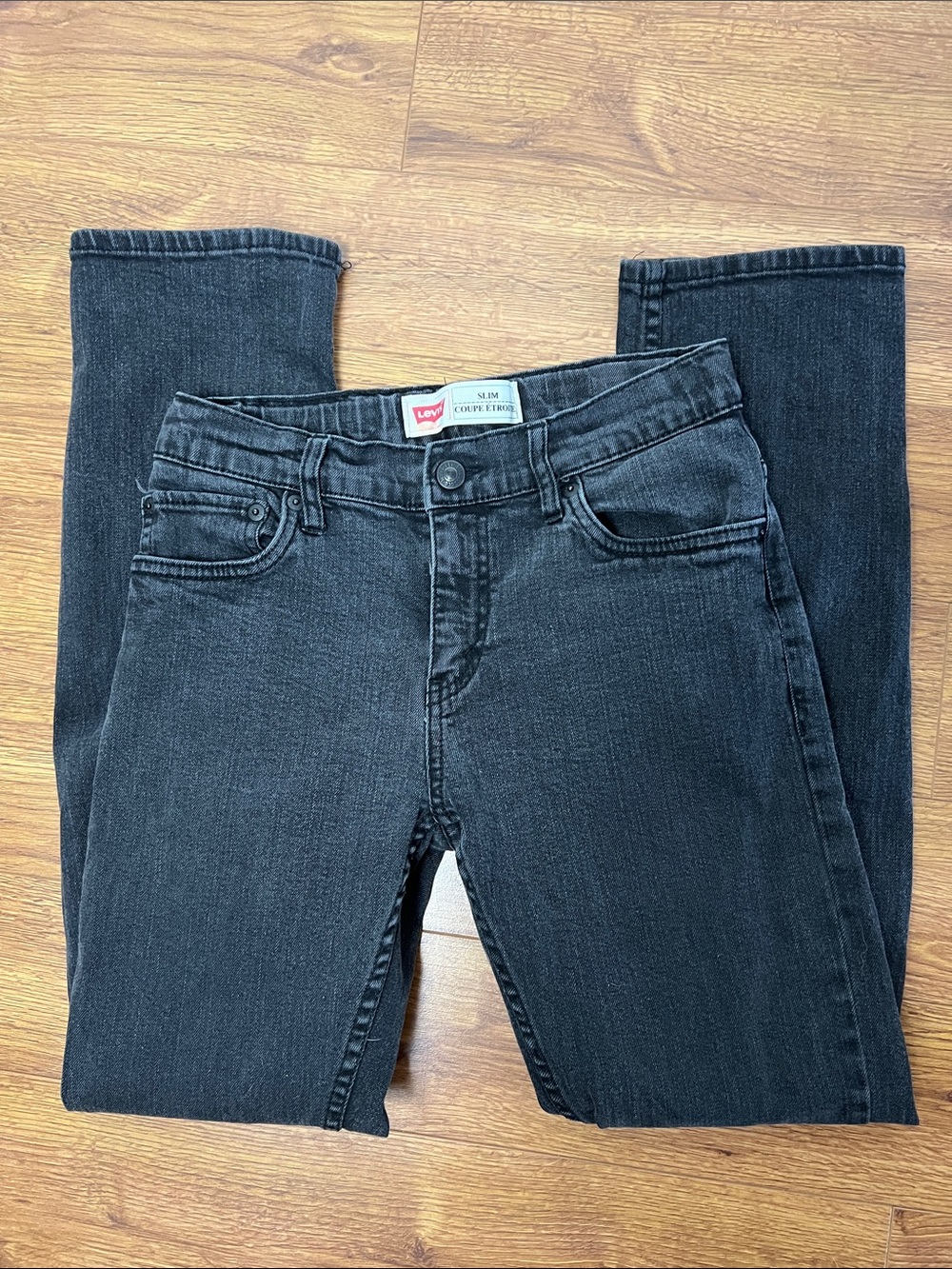 Levi's KIds Black Slim Fit Unisex Jeans
